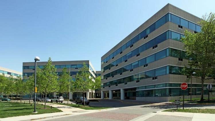NIH Buildings exterior fitted with decorative film