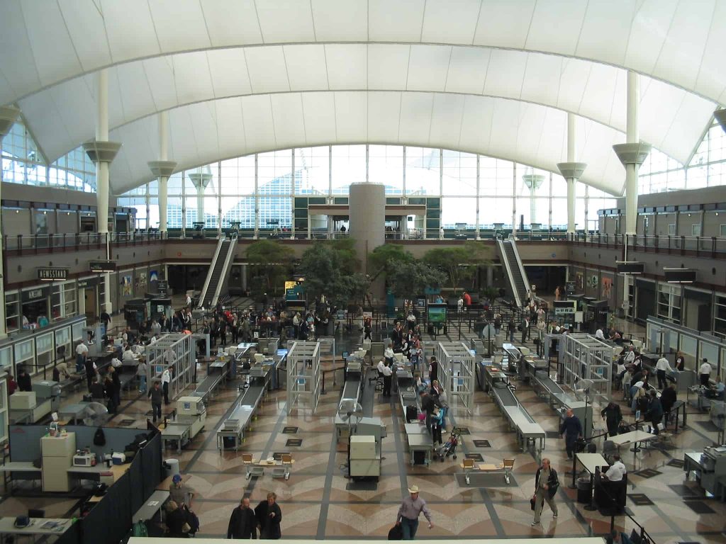 Security film covers Denver International Airport windows