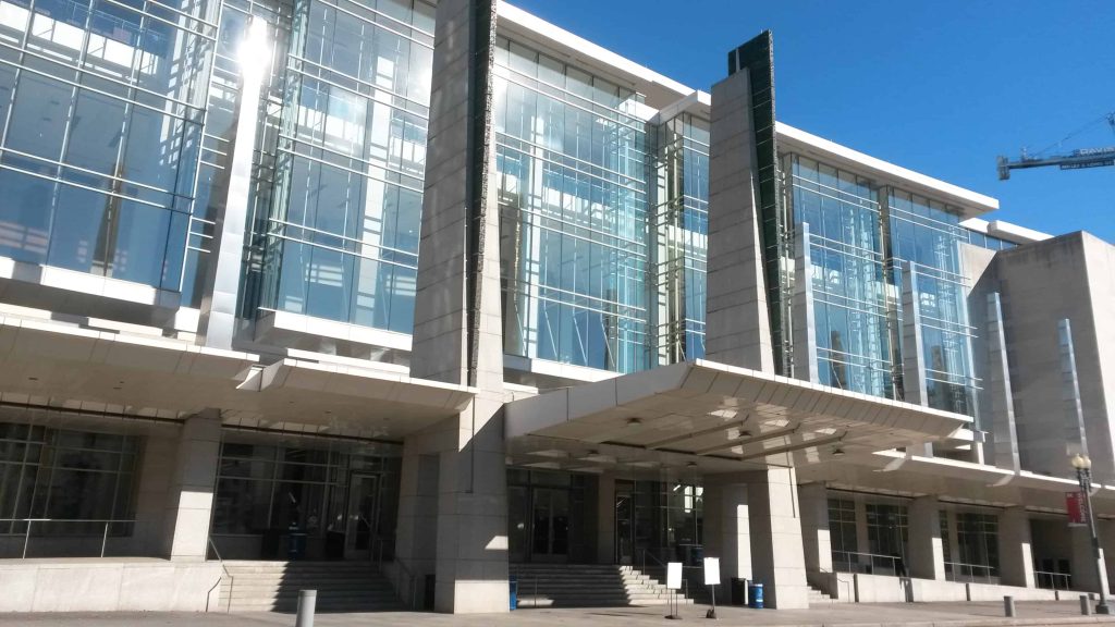 Washington Convention Center protected with decorative film installation